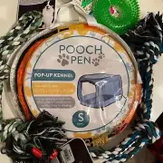 Pop-Up Kennel / Pooch Pen & Three Dog Toys‎ (Size Small) (new)