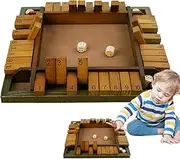 Shut the Box Game | Classic 2-4 Player Shut the Box Dice Game | Wooden Dice Board Game | Tabletop Games for Kids Adults, Family, Classroom, Home, Party or Pub, Math Board Games, Providing Entertainmen