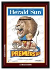 2024 AFL PREMIERS BRISBANE LIONS PREMIERSHIP MARK KNIGHT FRAMED MEMORABILIA