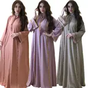 Women Maxi Dress Muslim Abaya Dubai Kaftan Islamic Caftan Long Party Gown Robe