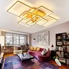 Lámpara de techo LED moderna, empotrada en dorado, 105 cm, regulable