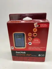 SanDisk Sansa Clip+ Plus Blue 8GB MP3 Player, FM Radio SD Card Slot SEALED.
