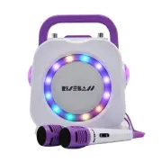 Risebass Karaoke Machine with 2 Microphones, Bluetooth Portable Wireless Karaoke
