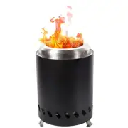 Tabletop Smokeless Fire Pit with Bag and Poker - 5.5 in - Black by Sunnydaze