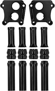 HDBUBALUS Motorcycle Pushrod Cover Lifter Block Cover Pads Fit for Harley Twin Cams 1999-2017 Black