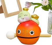 Mokugyo Instrument - Meditation Drum - New Year Snake Fish Mokugyo Decorative Percussion Instrument Desktop Ornament for Desk Shelf Home Decor