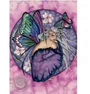Ceramic Sensations Tile Jasmine Fairy Faerie Fantasy Art Decor Jessica Galbreth