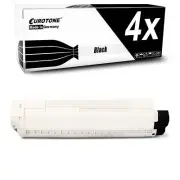 4x Eurotone Cartridge Black for OKI C-822-DN C-822-N C-822-CDTN