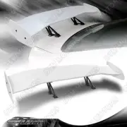 Universal 57" TYPE-2 Painted White ABS GT Trunk Adjustable Bracket Spoiler Wing