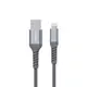 PHILIPS 飛利浦 USB to Lightning 傳輸充電線 0.35m Apple適用 MFI認證 尼龍編織