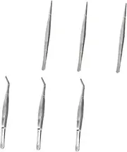 Succulent Gardening Tool Set 6pc Stainless Steel Tweezers Bone Tweezers Spring Removal Tool