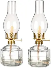 Kerosene Lamp, Vintage Oil Lamp Splash Kerosene Lamp Decorative Housewarming New Home Antique Glass Lantern Lamps for Home Lighting Family Party Camping Lights Night Light