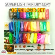 36 Colour Set AIR DRY CLAY DIY Craft Gift, Soft Clay Super Light Modeling AUSSIE