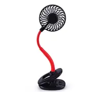 Clip on Mini Fan Portable USB Rechargeable Desk Fan Cooling Fan-Black