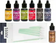 Alcohol Ink Set 7 Bottle Collection of Ranger Tim Holtz Alcohol Inks for...
