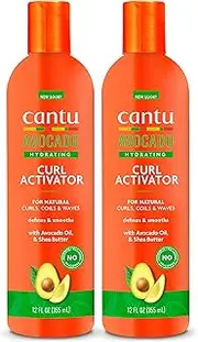 Cantu Avocado Hydrating Curl Activator Cream with Pure Shea Butter, 12 oz (Pack of 2)