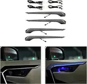 Car Carbon Fiber Door Panel Amb Compatible Withent Light LED Atmosphere Lamp Colors Compatible with RAV4 Wildlander 2020-2022