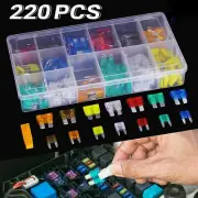 220Pcs Car Blade Fuse Assortment Assorted Kits Blade Set Auto Truck Accessories (for: Volkswagen)
