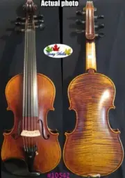 Strad style SONG Brand master flamed maple back 6 strings 4/4 violin #11542
