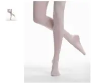 Danskin Women's Footed Tights Compression Ballet Beige szA BNWT free post