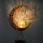Sun Moon Star LED Solar Metal Wind Chime Outdoor Garden Decor for Wife Mom Grandma Neighbors