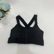 Women’s Sports Bra Seamless Front Zipper Padded Crop Top Comfort Shapewear US