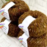Sale 4BallsX50g Fluffy Soft Colorful Velvet Rugs Shawls Blankets Crochet Yarn 14