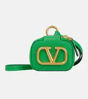[Valentino Garavani] Valentino Garavani VLogo leather AirPods Pro case One Size green