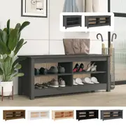 Solid Wood Pine Shoe Bench Shoe Storage Organiser Multi Colours/Sizes vidaXL