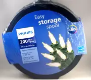 Phillips 200 Mini Lights Warm White Indoor/Outdoor Led w/Storage Spool LED