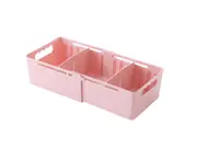 Receiving Box Of Partitioned Underwear Plastic Drawer Storage Box - Pink