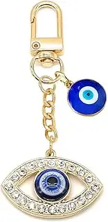 [Meimimix] Evil Eye Keychains Sweat-heart Protection Charm for Women Men Car Key Ring Bag Purse Accessories Good Luck Amulet Protection, Eye