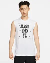 在飛比找Nike官方商店優惠-Nike Dri-FIT 男款迷彩無袖 T 恤