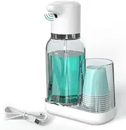 WhiteRhino Automatic Mouthwash Dispenser,25oz Mouthwash Dispenser for Bathroom with 2-Level Adjustment,Upgraded Infrared Sensor,Rechargeable&Refillable Mouthwash Container for Bathroom,Vanity,Kitchen