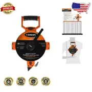 Durable 50M Tape Measure Reel - Lightweight Fiberglass with Metal Reinforcement
