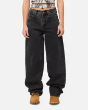 [XXIII] Xxiii Women's Buckle Baggy Jeans Vintage Black - Size 8 8 Vintage Black