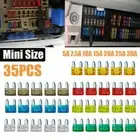 Car Auto Mini Micro Blade Fuse 5 7.5 10 15 20 25 30Amp Kit Accessories Universal