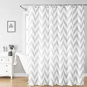 FUN WEEKEND 72x72 Ombre Stripe Shower Curtain Waterproof Polyester, Shower Curtains for Bathroom Heavy Weighted Hem, Quick-Dry, Machine Washable Fabric Shower Curtain with 12 Hooks
