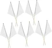 Yardwe Bamboo Polyester Yard Flags 10pcs Marking Flags for Construction Lawn and Surveying