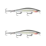 2x Rapala 12cm RipStop Shallow Jerkbait Hard Body Fishing Lures - Silver