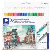 Staedtler 3200TB36 Double Ended Markers, Assorted Bullet Tips, Assorted Colors,