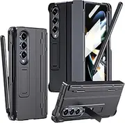 [RUNGOS] One-Piece for Samsung Z Fold 4 Case, Built-in 1 S Pen & Screen Protector [All-Inclusive Hinged Protection] [Hidden Kickstand & Pen Holder] 10X Shockproof Cover for Samsung Galaxy Z Fold 4 Case