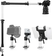 ARKON Mounts Overhead Camera Mount | Includes Ceiling Mount Bracket, Phone Holder, Tablet Holder, & Camera Mount | 360° Adjustable | Durable & Super Stable Metal Mounting Base DSLRTABMG5
