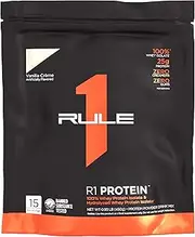 Rule1 R1 100% Whey Protein Isolate and Hydrolysate Protein Powder 1 lb, Vanilla Creme (15 Servings)