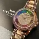 【COACH】COACH蔻馳女錶型號CH00191(彩虹錶面玫瑰金錶殼玫瑰金色精鋼錶帶款)