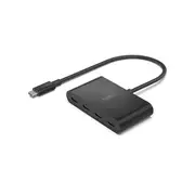 Belkin Connect USB-C to 4-Port USB-C Hub - Black (AVC018btBK), 10Gbps Data Transfer Speed, Universally Compatibility, 100W USB-C
