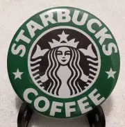 3" Button Badge Pin ~ STARBUCKS ~ Mermaid Logo ~ NEW