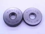 NEW M16 X 1.5 6g SOLID THREAD RING GAGES 16 GO NO GO P.D.'S = 14.994 & 14.854