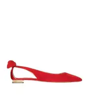Bow Tie suede ballerinas 37.5,38 Red