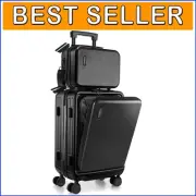 22 Inch Expandable Hard-Shell Carry-On Luggage with Spinner Wheels & Cosmetic...